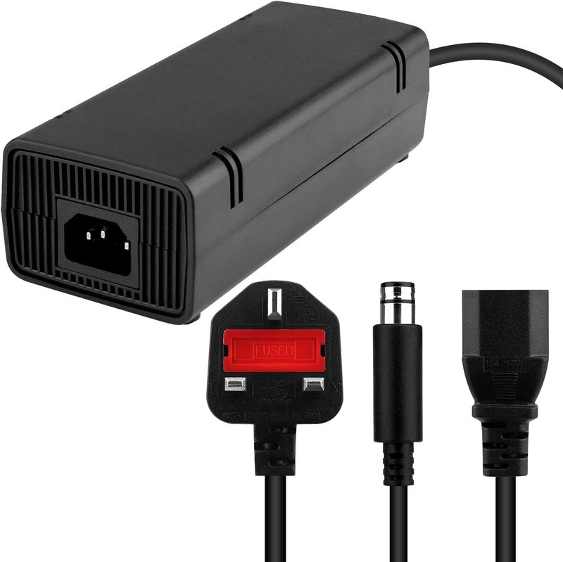 OSTENT UK AC Adapter Charger Power Supply Cable Cord for Microsoft Xbox 360 E Console - Image 1